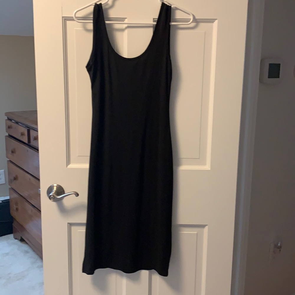 Black midi dress
